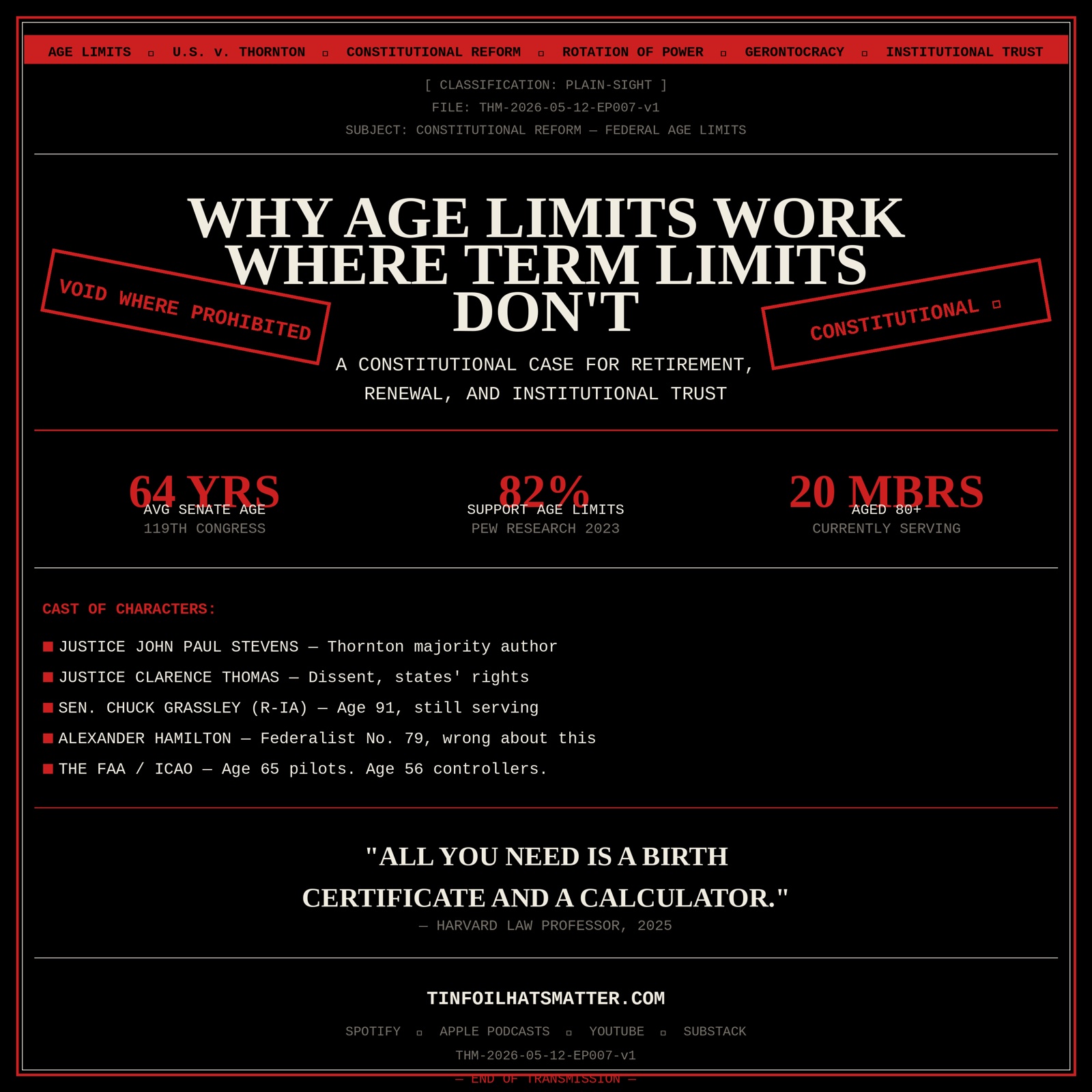 Why Age Limits Work Where Term Limits Don't